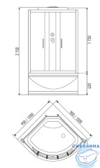 Душевая кабина Erlit 100x100 ER3510P-C3 RUS  