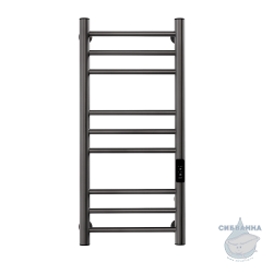 Полотенцесушитель электрический Indigo Line Trinity П9 (с таймером) 30х70 оружейная сталь (с возможностью скрытого подключения, подключение R/L)