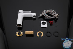 Смеситель для раковины Gappo G1002-8 (без донного клапана) (белый)