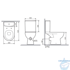 Унитаз напольный безободковый AM.PM Sunny FlashClean с бачком и сиденьем Soft Close (микролифт)