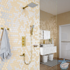 Душевая система Timo Tetra-Thermo SX-0199/17SM 230 1 режим (золото матовое)