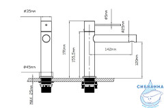 Смеситель для раковины Vincea Aspire VBF-4AS01GM (вороненая сталь)