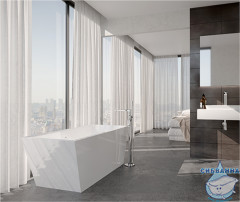 Смеситель для ванны напольный WasserKRAFT Dinkel 5821 с душевым гарнитуром (хром)