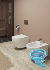 Унитаз подвесной безободковый  TONI ARTI Russi TA-1900T с сиденьем Soft Close (микролифт)