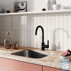 Смеситель для кухни с каналом для фильтрованной воды, черный, Cuba, IDDIS, CUBBLFJi05