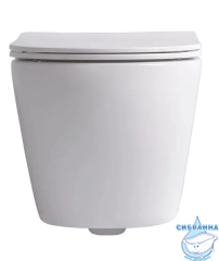 Инсталляция TONI ARTI TA-01 с кнопкой смыва TA-0044 в комплекте с безободковым унитазом Russi c сиденьем Soft close (микролифт)