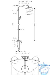 Душевая система Hansgrohe Croma 220 27222000