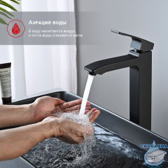 Смеситель для раковины Raglo R01.15.06 (черный матовый)