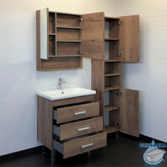 Тумба Comforty Никосия 70 дуб темный с раковиной Comforty 70 00-00008854