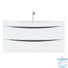 Тумба с умывальником, подвесная, 100 см, белая, Cloud, IDDIS, CLO10W1i95K