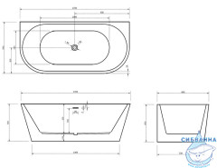 Акриловая ванна ABBER AB9216-1.7MB