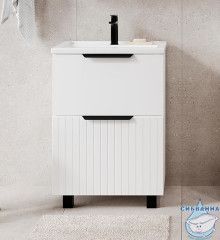 Тумба Viant Сицилия 60Н с раковиной Como 60 белый