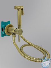  Встраиваемый смеситель с гигиеническим душем ALMAes Benito AL-859-09 (бронза)