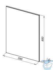 Зеркало Aquanet Lino 60 253905 белый матовый