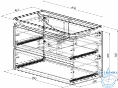 Тумба под раковину Aquanet Вега 90