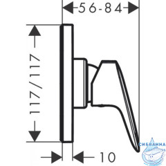 Встраиваемый смеситель с гигиеническим душем Hansgrohe Logis Set