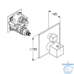 Встраиваемый смеситель для душа Kludi Decus 548853975 (черный матовый)
