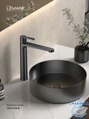 Смеситель для раковины Lemark Ладога LMF-0715B-BL (черный матовый)