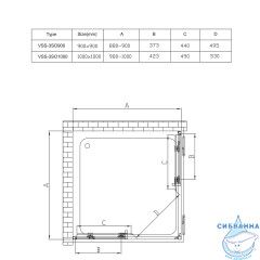 Душевое ограждение Vincea Софт 100x100 профиль хром, стекло прозрачное VSS-3SO100CL