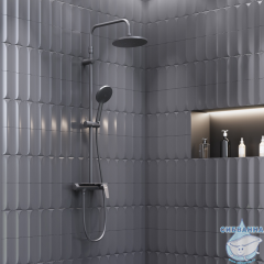 Душевая система Damixa Jupiter 977780300 (черный матовый)