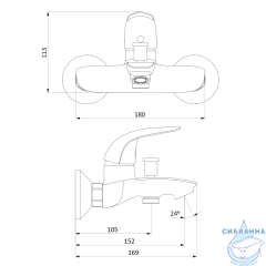 Смеситель для ванны Damixa Eclipse 311000001 (хром)
