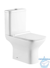 Унитаз напольный безободковый Aquanet Cube 240208 с бачком и сиденьем Soft Close (микролифт) 
