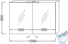 Шкаф-зеркало Jacob Delafon Rythmik 100 белый EB797RU-G1C