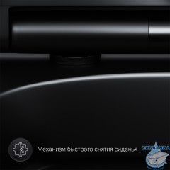 Унитаз подвесной безободковый AM.PM Spirit V2.0 C701700MBSC с сиденьем Soft Close (микролифт)