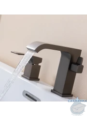 Смеситель для ванны на борт Raglo R02.31.09 с душевым гарнитуром (графит)