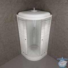 Душевая кабина Тритон Стандард 90х90 А профиль белый, стело полосы Щ0000061842