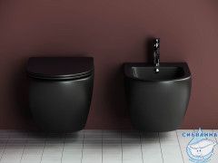 Унитаз подвесной безободковый Ceramicanova Metropol Rimless CN4002MB с сиденьем быстросъемным Soft Close (микролифт)