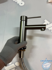 Смеситель для раковины Timo Saona 2361/18F (без донного клапана) (черное золото)