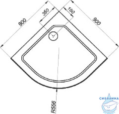 Акриловый поддон Triton Гидрус 90x90