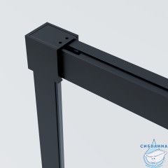 Дверь в нишу Vincea Софт 140 профиль черный, стекло прозрачное VDS-3SO2140CLB