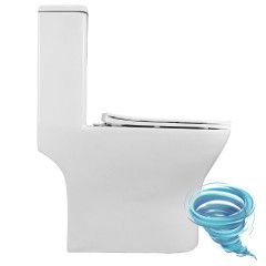 Унитаз напольный со смывом торнадо Azario Terni с бачком и сиденьем Soft Close (микролифт) AZ-8618T