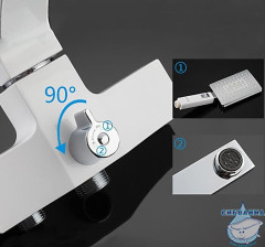 Смеситель для ванны Gappo G2207-7 с аксессуарами (белый/хром)