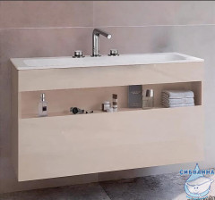 Тумба Keuco Stageline 120 с раковиной и смесителем Keuco 120 кашемир