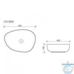  Раковина на столешницу 55 см Ceramicanova Element CN5003