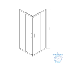 Душевое ограждение Vincea Alpha 100x100 профиль черный, стекло прозрачное VSS-3AL100CLB