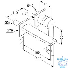 Встраиваемый смеситель для раковины Kludi Zenta SL 482440565 (хром)