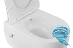 Унитаз-биде подвесной безободковый Abber Bequem AC1104TNS с сиденьем Soft Close (микролифт) (белый)