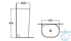 Раковина напольная 52 см SantiLine SL-4001