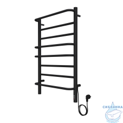 Полотенцесушитель электрический Санприз Евромикс П8 50Х80 (черный матовый) (подключение универсальное)