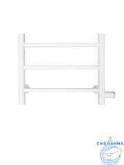 Полотенцесушитель водяной Санприз Аврора П5 60х40 (боковое подключение 50 см) (белый матовый)