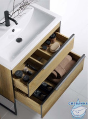 Тумба Aqwella Fargo 70 с раковиной Фостер 70 дуб балтийский