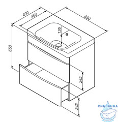 Тумба под раковину Am.Pm Like 65 M80FHX0652WG