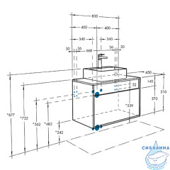 Тумба Aquaton Лофт Урбан 80 дуб орегон/серый графит