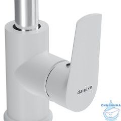 Смеситель для кухни Damixa Origin Balance 790730000 (без донного клапана) (хром/белый)