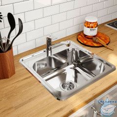 Мойка с выпуском арт. 011UPSOi84, нержавеющая сталь, полированная, 485*485, Strit S, IDDIS, STR48P0i77K