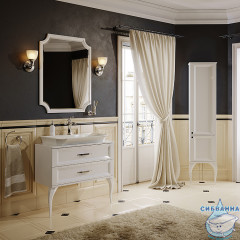 Панель с зеркалом Aqwella 5 Stars LaDonna 70 белый глянец